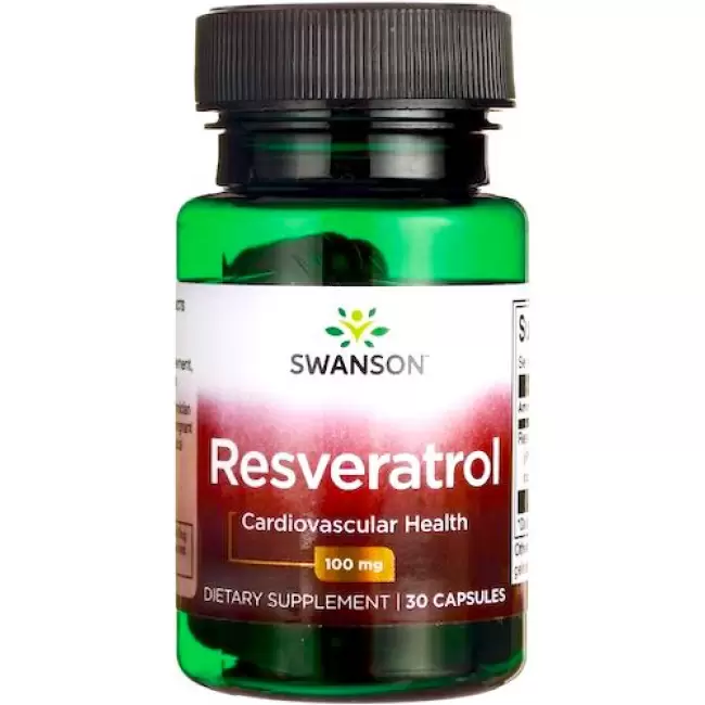 Swanson Resveratrol 100mg 30kaps Resweratrol - suplement diety