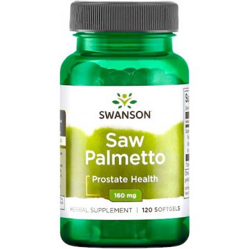 Swanson Saw Palmetto extract 160mg 120kaps Palma Sabałowa - suplement diety WYPRZEDAŻ !