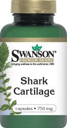 Swanson Shark Cartilage 750mg 250kaps Chrząstka Rekina - suplement diety