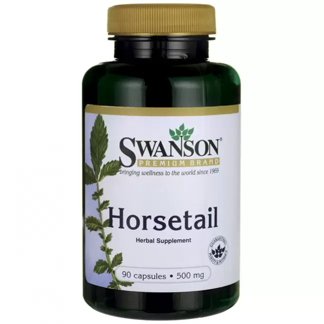 Swanson Skrzyp polny Horsetail 500mg 90kaps - suplement diety Włosy Skóra Paznokcie