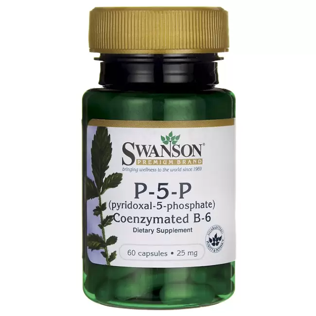 Swanson Witamina B-6 20mg 60kaps B6 P-5-P - suplement diety Koenzymatyczna Pirodyksyna