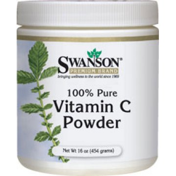 Swanson Witamina C 100% czystości 454g (kwas l-askorbinowy) - suplement diety