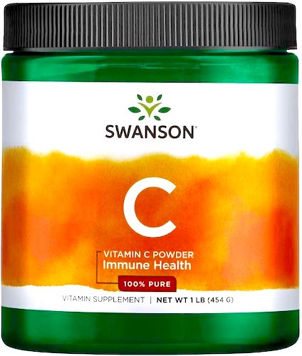 Swanson Witamina C 100% czystości 454g (kwas l-askorbinowy) - suplement diety