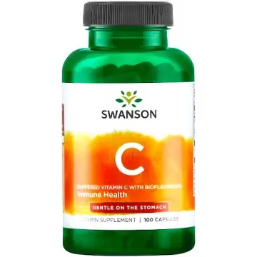 Swanson Witamina C 500mg buforowana z bioflawonoidami 100kaps L-askorbinian Wapnia - suplement diety