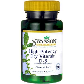 Swanson Witamina D-3 1000IU 60kaps D3 - suplement diety