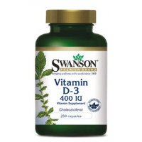 Swanson Witamina D-3 400IU 250kaps D3 - suplement diety