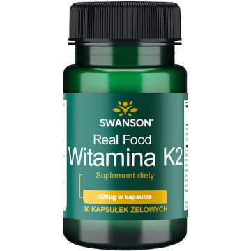 Swanson witamina K2 mk-7 naturalna 200mcg 30kaps żelowych - suplement diety k-2 Kości Serce