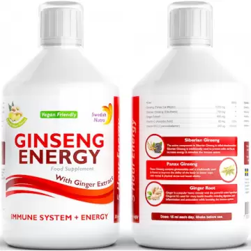 Swedish Nutra Ginseng Energy 500ml - suplement diety Żeń-Szeń Energia Wigor