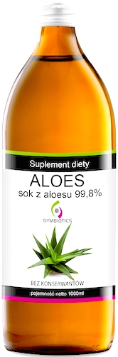 Symbiotics Aloes Sok z Aloesu 1000 ml 99,8% bez konserwantów i cukru - suplement diety