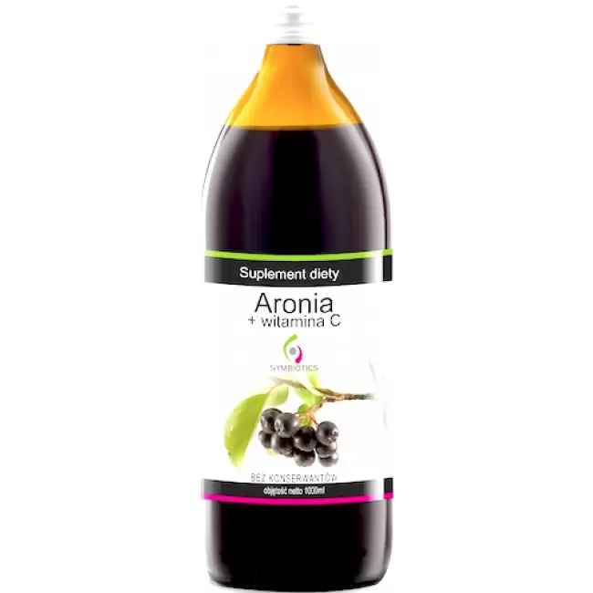 Symbiotics Aronia Sok z Aronii 1000ml bez konserwantów i cukru - suplement diety