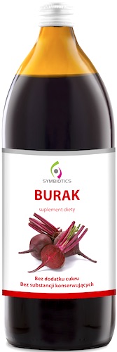 Symbiotics Burak Sok z Buraka 1000ml bez konserwantów i cukru - suplement diety