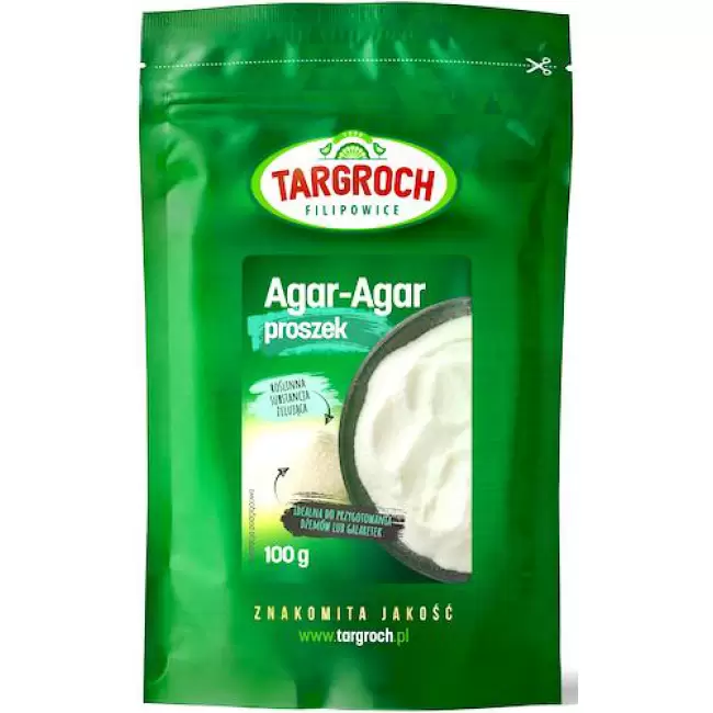 Targroch Agar agar 100g vege - naturalna substancja żelująca do żywności zagęszczacz