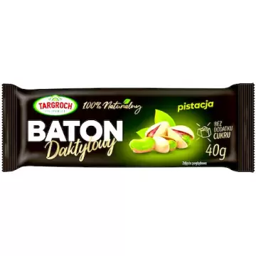 Targroch Baton Daktylowy z pistacjami 40g bez cukru - suplement diety