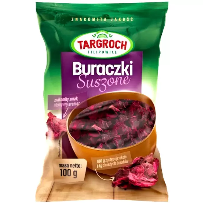 Targroch Buraczki suszone 100g Buraki do Barszczu Znakomity smak Intensywny aromat