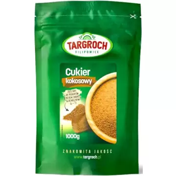 Targroch Cukier kokosowy 1000g (1kg) Niski Indeks Glikemiczny IG=35 Naturalny z Kokosa