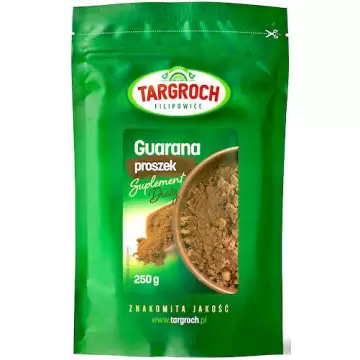 Targroch Guarana Proszek 250g Mielona - suplement diety Pobudzenie Energia Kofeina