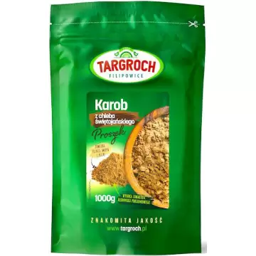Targroch Karob proszek z Chleba Świętojańskiego 1000g (1kg) Błonnik Żelazo Wapń Potas