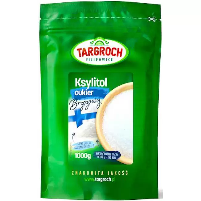 Targroch Ksylitol (Danisco) fiński cukier brzozowy 1000g Niski Indeks Glikemiczny IG=8