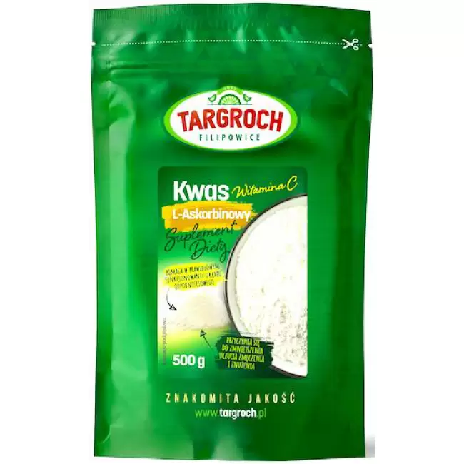 Targroch Kwas L-askorbinowy 0,5kg (witamina C) 500 g - Suplement diety