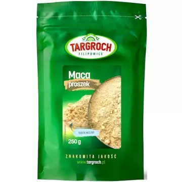 Targroch MACA sproszkowany korzeń macy 250g - suplement diety Aminokwasy Wapń Żelazo