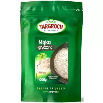 Targroch Mąka gryczana 1000g Błonnik Białko Żelazo Magnez Cynk
