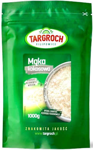 Targroch Mąka Kokosowa 1000g do wypieków 1kg Błonnik