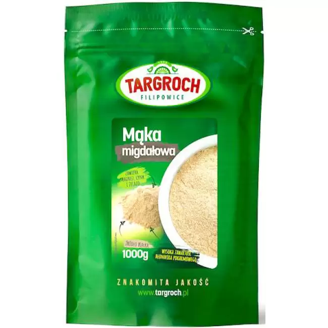 Targroch Mąka migdałowa z migdałów prażonych 1000g Błonnik Keto 1kg