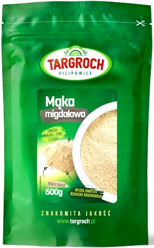Targroch Mąka migdałowa z migdałów prażonych 500g Błonnik Keto