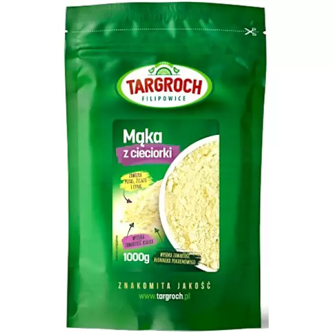 Targroch Mąka z ciecierzycy cieciorki 1000g (1kg) Błonnik, Białko