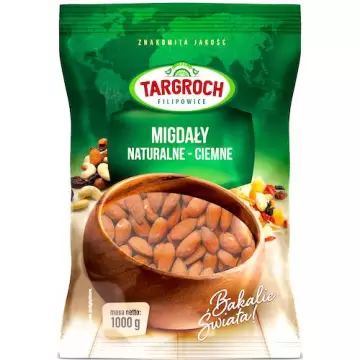 Targroch Migdały łuskane 1kg ciemne USA kalifornijskie 1000g 