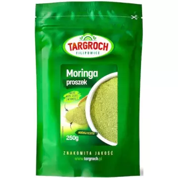 Targroch Moringa Oleifera proszek 250g - suplement diety Wapń Żelazo Witamina C Potas Miedź Cynk