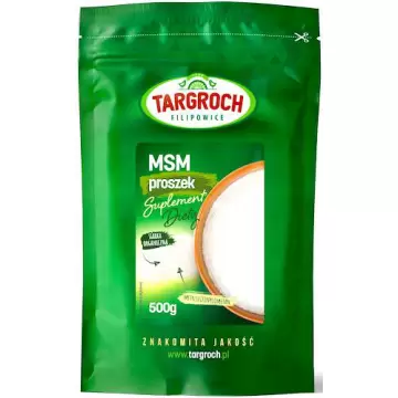 Targroch MSM proszek 500g - suplement diety Siarka Organiczna Metylosulfonylometan