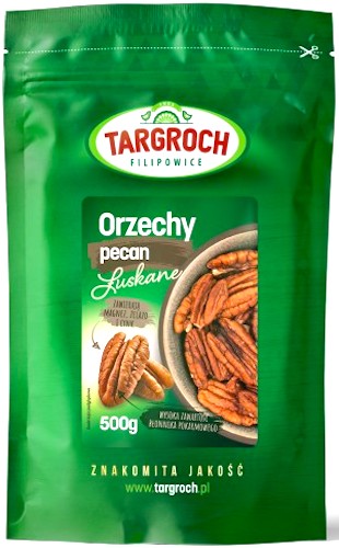 Targroch Orzechy Pecan łuskane - Premium 500g Błonnik Magnez Żelazo Cynk