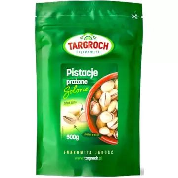 Targroch Orzechy pistacjowe prażono-solone 500g pistacje białko