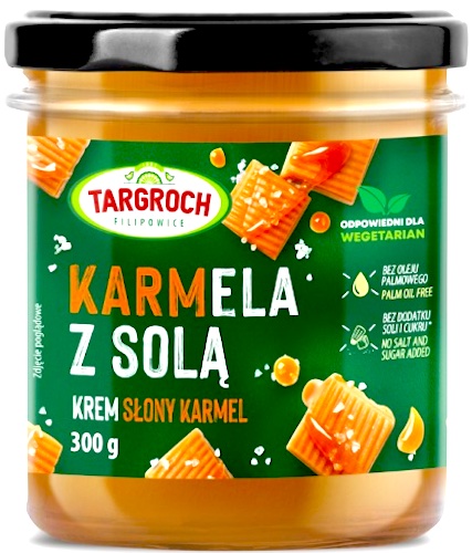 Targroch Pasta Karmela - Krem o smaku słonego karmelu shea z solą morską 300g vege bez cukru