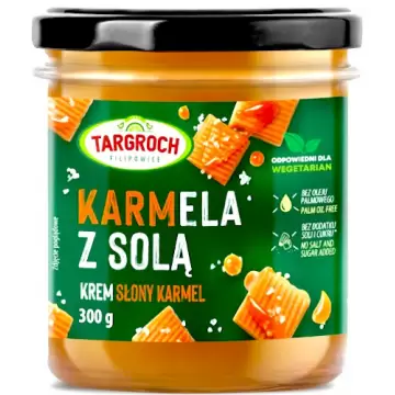 Targroch Pasta Karmela - Krem o smaku słonego karmelu shea z solą morską 300g vege bez cukru