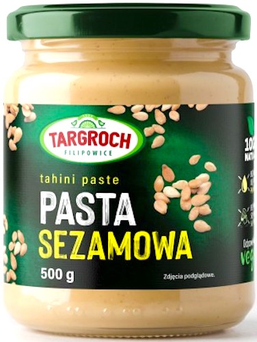 Targroch Pasta sezamowa Tahini 500g Naturalna bez soli