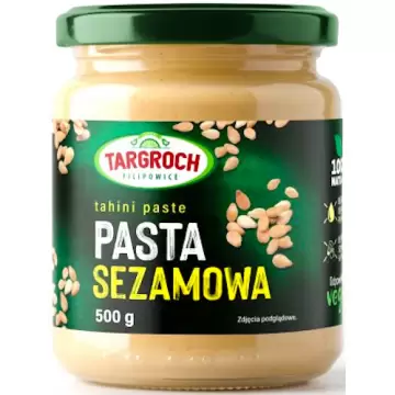 Targroch Pasta sezamowa Tahini 500g Naturalna bez soli