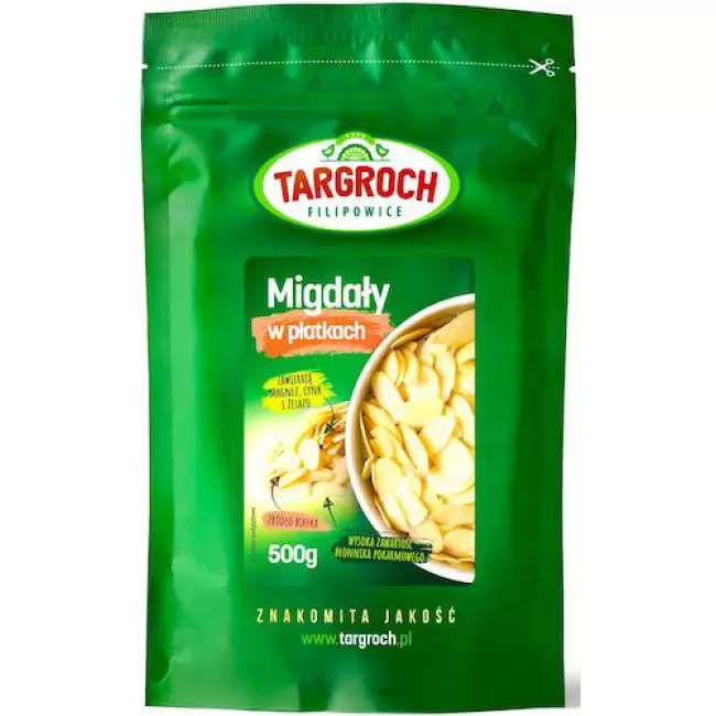 Targroch Płatki migdałowe 500g Błonnik Białko