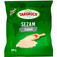 Targroch Sezam Biały Ziarno Łuskany 100g Błonnik Białko Fosfor Magnez Cynk