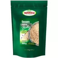 Targroch Sezam Ziarno Biały Łuskany 500g Błonnik Białko Fosfor Magnez Cynk do Tahini