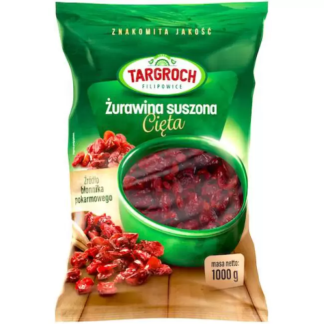 Targroch Żurawina suszona 1000g cięta 1kg Błonnik