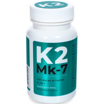 Visanto Witamina K2 MK-7 100mcg 60kaps - suplement diety Plus D3 na oleju lnianym k-2