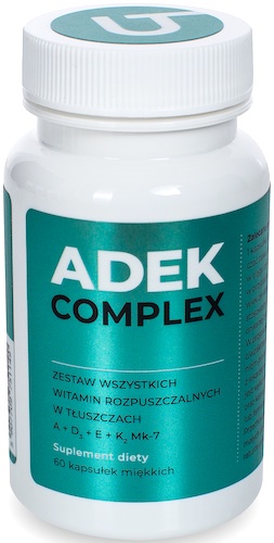 Visanto Witaminy ADEK Complex 60kaps - suplement diety Kompleks A+D3+E+K2 mk7
