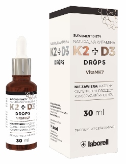 Laborell Witamina K2 D3 Drops 30ml Krople Suplement Diety