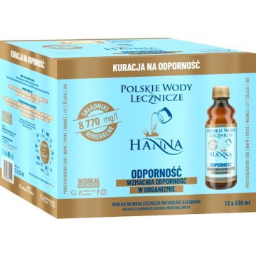 Woda mineralna lecznicza Hanna naturalnie gazowana 12 x 330ml Odporność