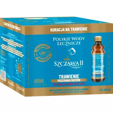 Woda mineralna lecznicza Szczawa II naturalnie gazowana 12 x 330ml Trawienie