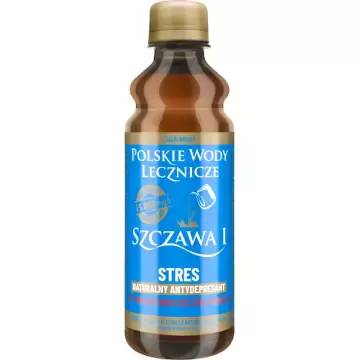 Woda mineralna lecznicza Szczawa I naturalnie gazowana 330ml Stres