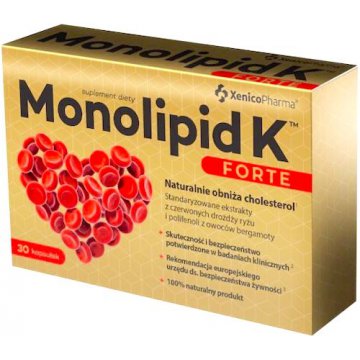 XenicoPharma Monolipid K FORTE 30kaps vege Polifenole Monakolina - suplement diety