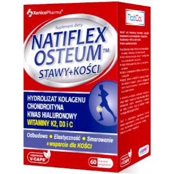 XenicoPharma Natiflex Osteum 60kaps vege Kolagen Stawy Kości - suplement diety WYPRZEDAŻ